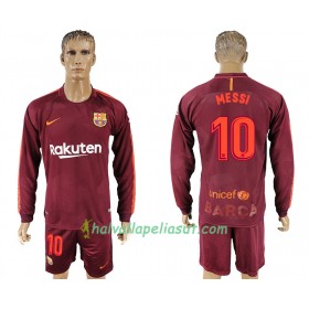 Jalkapallo Pelipaidat FC Barcelona Lionel Messi 10 3 Paita 2017-2018 Pitkähihainen