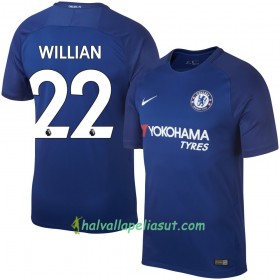Jalkapallo Pelipaidat Chelsea Willian Kotipaita 2017-2018 Lyhythihainen