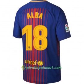 Jalkapallo Pelipaidat FC Barcelona Alba Kotipaita 2017-2018 Lyhythihainen