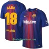 Jalkapallo Pelipaidat FC Barcelona Alba Kotipaita 2017-2018 Lyhythihainen