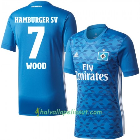 Jalkapallo Pelipaidat Hamburger SV Wood 7 Vieraspaita 2017-2018 Lyhythihainen