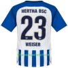 Jalkapallo Pelipaidat Hertha BSC Weiser 23 Kotipaita 2017-2018 Lyhythihainen