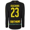 Jalkapallo Pelipaidat Borussia Dortmund Kagawa 23 Vieraspaita 2017-2018 Pitkähihainen