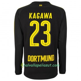 Jalkapallo Pelipaidat Borussia Dortmund Kagawa 23 Vieraspaita 2017-2018 Pitkähihainen