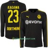 Jalkapallo Pelipaidat Borussia Dortmund Kagawa 23 Vieraspaita 2017-2018 Pitkähihainen