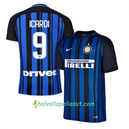 Jalkapallo Pelipaidat Inter Icardi 9 Kotipaita 2017-2018 Lyhythihainen