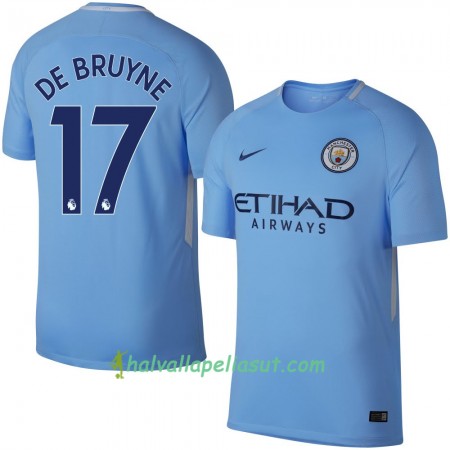 Jalkapallo Pelipaidat Manchester City De Bryune Kotipaita 2017-2018 Lyhythihainen
