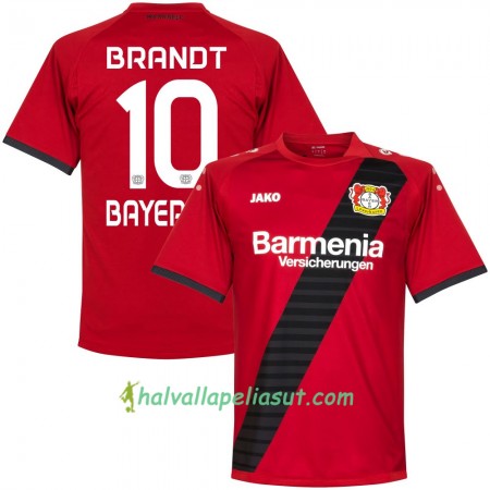 Jalkapallo Pelipaidat Bayer 04 Leverkusen Brandt 10 Vieraspaita 2017-2018 Lyhythihainen