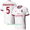 Jalkapallo Pelipaidat AC Milan Bonaventura 5 Vieraspaita 2017-2018 Lyhythihainen