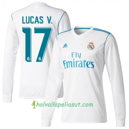 Jalkapallo Pelipaidat Real Madrid Lucas V. Kotipaita 2017-2018 Pitkähihainen