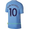 Jalkapallo Pelipaidat Manchester City Kun Agüero Kotipaita 2017-2018 Lyhythihainen