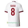 Jalkapallo Pelipaidat AC Milan Suso 8 Vieraspaita 2017-2018 Lyhythihainen