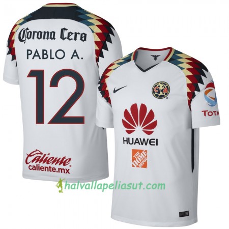 Jalkapallo Pelipaidat Club América Pablo A. Vieraspaita 2017-2018 Lyhythihainen