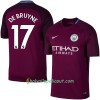 Jalkapallo Pelipaidat Manchester City De Bruyne Vieraspaita 2017-2018 Lyhythihainen
