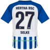 Jalkapallo Pelipaidat Hertha BSC Selke 27 Kotipaita 2017-2018 Lyhythihainen