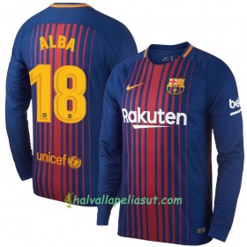 Jalkapallo Pelipaidat FC Barcelona Alba Kotipaita 2017-2018 Pitkähihainen