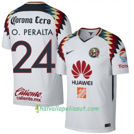 Jalkapallo Pelipaidat Club América O. Peralta Vieraspaita 2017-2018 Lyhythihainen