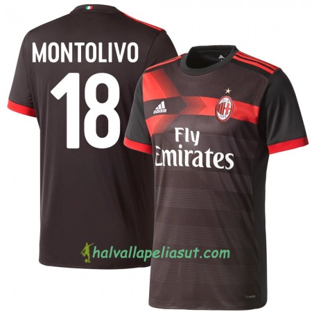Jalkapallo Pelipaidat AC Milan Montolivo 18 3 Paita 2017-2018 Lyhythihainen