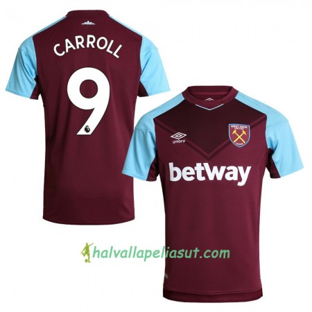 Jalkapallo Pelipaidat West Ham United Carroll 9 Kotipaita 2017-2018 Lyhythihainen