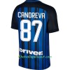 Jalkapallo Pelipaidat Inter Candreva 87 Kotipaita 2017-2018 Lyhythihainen