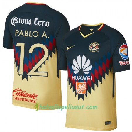 Jalkapallo Pelipaidat Club América Pablo A. Kotipaita 2017-2018 Lyhythihainen