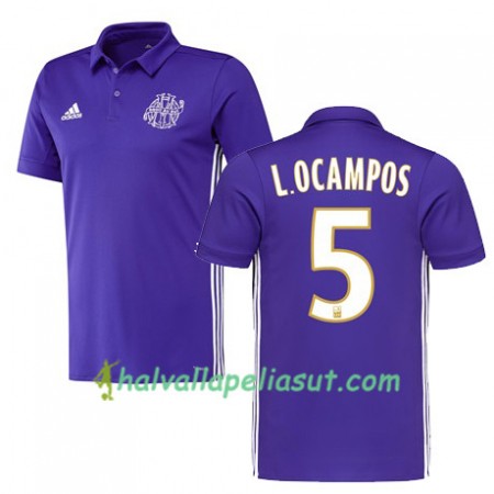 Jalkapallo Pelipaidat Olympique de Marseille LUCAS OCAMPOS 5 3 Paita 2017-2018 Lyhythihainen