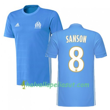 Jalkapallo Pelipaidat Olympique de Marseille Morgan Sanson 8 Vieraspaita 2017-2018 Lyhythihainen