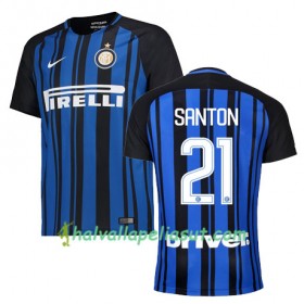 Jalkapallo Pelipaidat Inter SANTON 21 Kotipaita 2017-2018 Lyhythihainen