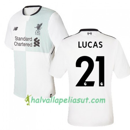 Jalkapallo Pelipaidat Liverpool LUCAS 21 Vieraspaita 2017-2018 Lyhythihainen