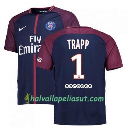 Jalkapallo Pelipaidat Paris SG KEVIN TRAPP 1 Kotipaita 2017-2018 Lyhythihainen