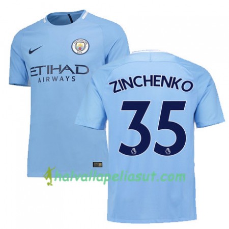 Jalkapallo Pelipaidat Manchester City ZINCHENKO 35 Kotipaita 2017-2018 Lyhythihainen