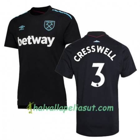 Jalkapallo Pelipaidat West Ham United CRESSWELL Vieraspaita 2017-2018 Lyhythihainen