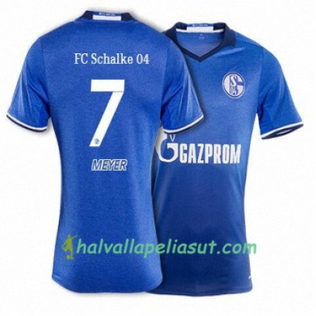 Jalkapallo Pelipaidat FC Schalke 04 MEYER 7 Kotipaita 2017-2018 Lyhythihainen