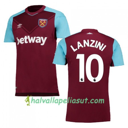 Jalkapallo Pelipaidat West Ham United LANZINI Kotipaita 2017-2018 Lyhythihainen