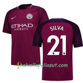 Jalkapallo Pelipaidat Manchester City SILVA 21 Vieraspaita 2017-2018 Lyhythihainen