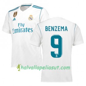 Jalkapallo Pelipaidat Real Madrid BENZEMA 9 Kotipaita 2017-2018 Lyhythihainen