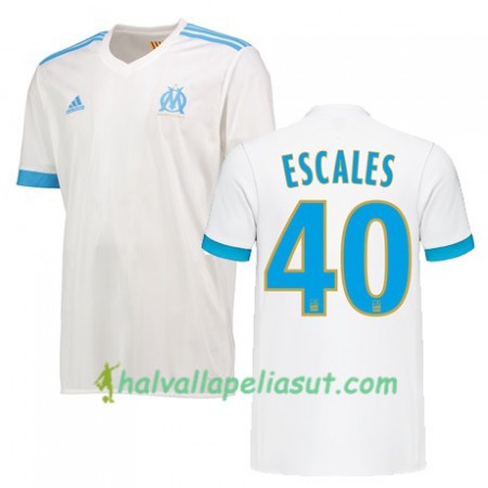 Jalkapallo Pelipaidat Olympique de Marseille FLORIAN ESCALES 40 Kotipaita 2017-2018 Lyhythihainen
