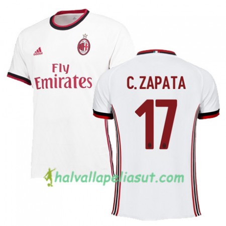 Jalkapallo Pelipaidat AC Milan ZAPATA 17 Vieraspaita 2017-2018 Lyhythihainen