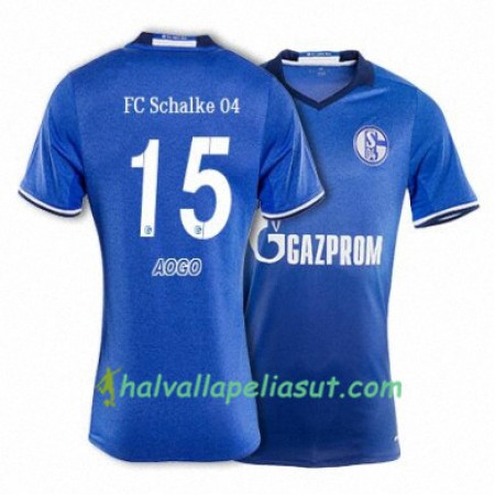 Jalkapallo Pelipaidat FC Schalke 04 AOGO 15 Kotipaita 2017-2018 Lyhythihainen