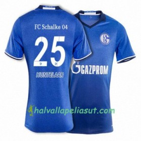 Jalkapallo Pelipaidat FC Schalke 04 HUNTELAAR 25 Kotipaita 2017-2018 Lyhythihainen