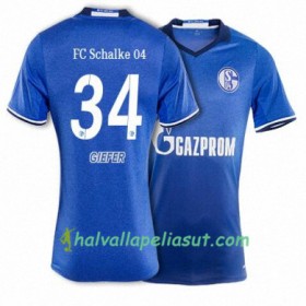 Jalkapallo Pelipaidat FC Schalke 04 GIEFER 34 Kotipaita 2017-2018 Lyhythihainen