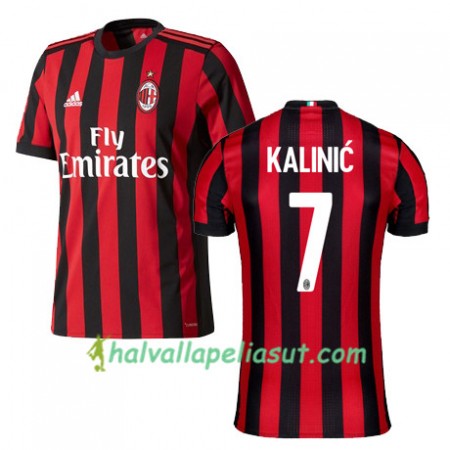 Jalkapallo Pelipaidat AC Milan KALINIC 7 Kotipaita 2017-2018 Lyhythihainen