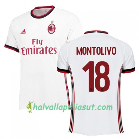 Jalkapallo Pelipaidat AC Milan MONTOLIVO 18 Vieraspaita 2017-2018 Lyhythihainen