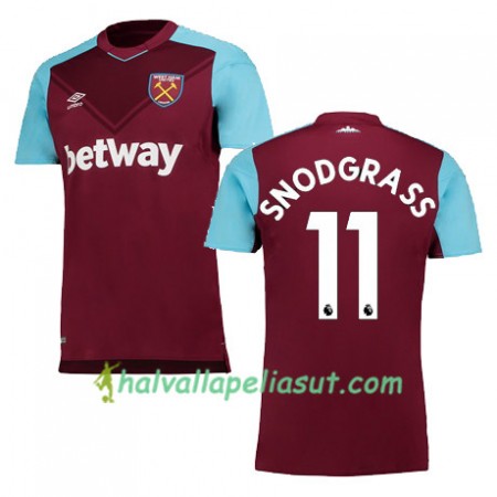 Jalkapallo Pelipaidat West Ham United SNODGRASS Kotipaita 2017-2018 Lyhythihainen