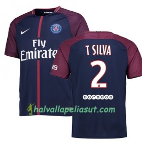 Jalkapallo Pelipaidat Paris SG THIAGO SILVA 2 Kotipaita 2017-2018 Lyhythihainen