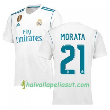 Jalkapallo Pelipaidat Real Madrid MORATA 21 Kotipaita 2017-2018 Lyhythihainen