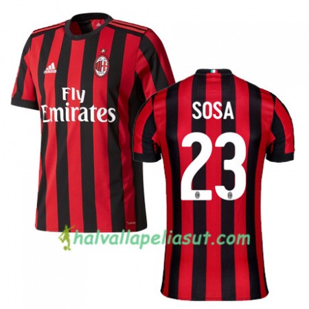 Jalkapallo Pelipaidat AC Milan SOSA 23 Kotipaita 2017-2018 Lyhythihainen