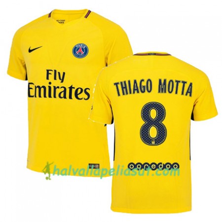 Jalkapallo Pelipaidat Paris SG THIAGO MOTTA 8 Vieraspaita 2017-2018 Lyhythihainen