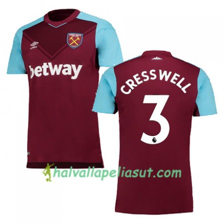 Jalkapallo Pelipaidat West Ham United CRESSWELL Kotipaita 2017-2018 Lyhythihainen