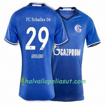 Jalkapallo Pelipaidat FC Schalke 04 NALDO 29 Kotipaita 2017-2018 Lyhythihainen